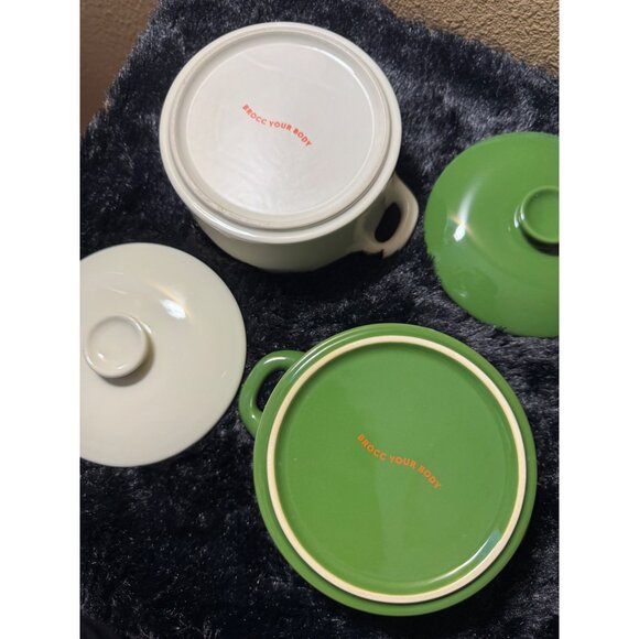 Mini Round Ceramic Cocotte Set By Brocc Your Body NEW - Picture 6 of 6